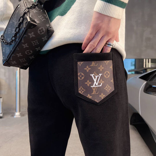 Мужские штаны Louis Vuitton мужской черный 108365-5