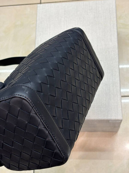 Мужская сумка мессенджер Bottega Veneta мужской кожа черный 170724-4