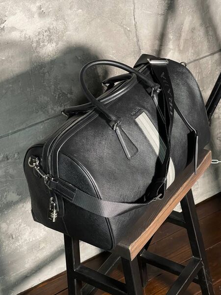 Дорожная сумка Prada мужской кожа черный 19284-3