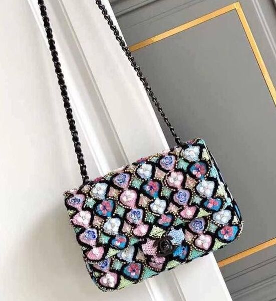 Сумка Chanel женский текстиль разноцветный 172328