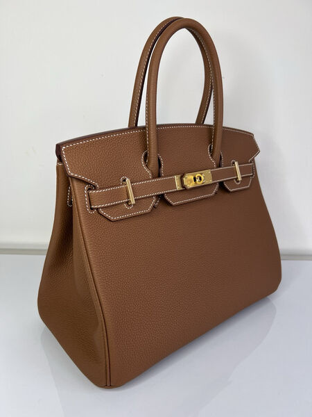 Сумка Hermès Birkin 30 ручная работа женский кожа бежевый 75341-2