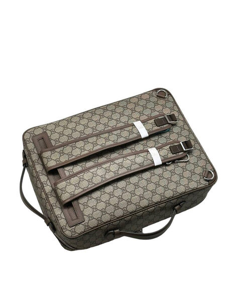 Мужской портфель-рюкзак Gucci мужской текстиль графитовый 110620-3