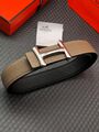 Мужской ремень Hermès мужской кожа бежевый 52510-3