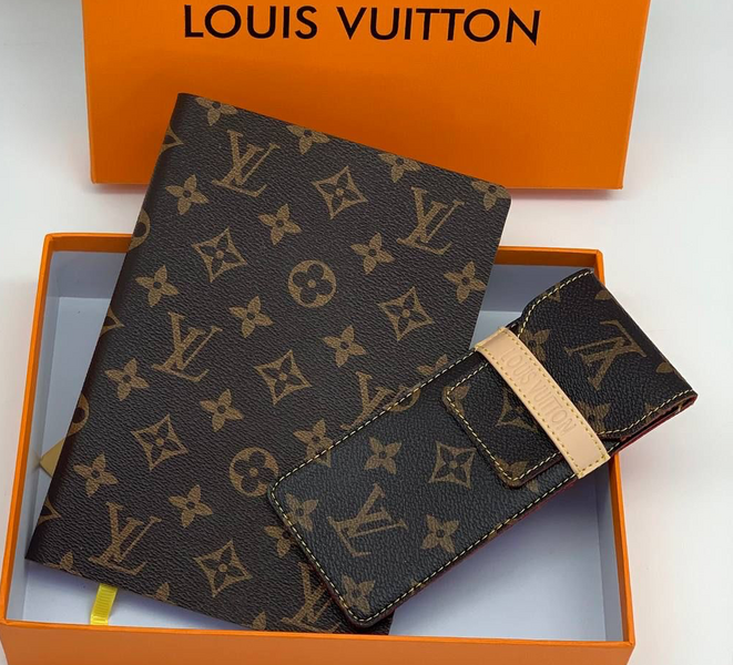 Набор блокнот и чехол для ручки Louis Vuitton женский канва 55208