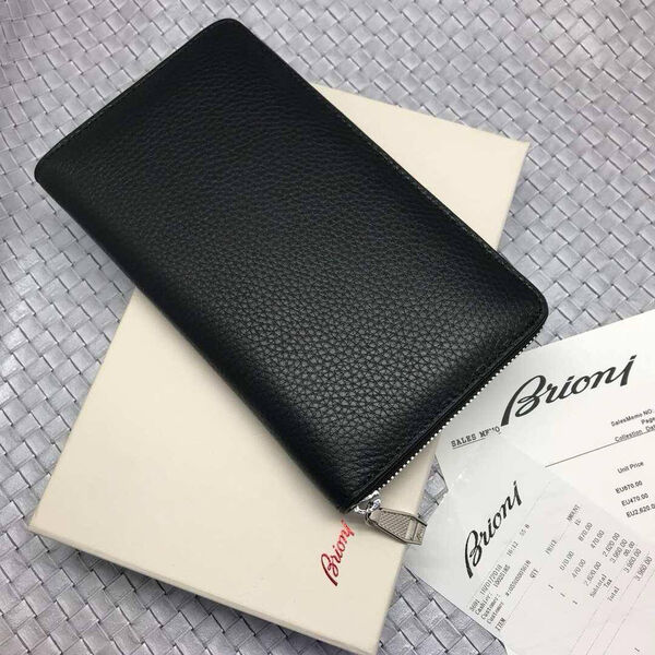 Мужской органайзер Brioni мужской кожа черный 135875-2