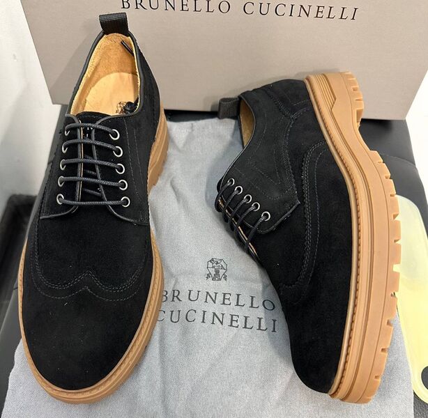 Мужские ботинки Brunello Cucinelli мужской замша черный 158600