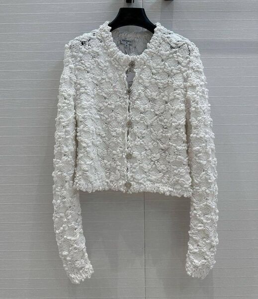 Кардиган Chanel женский вязаная ткань графитовый 184464