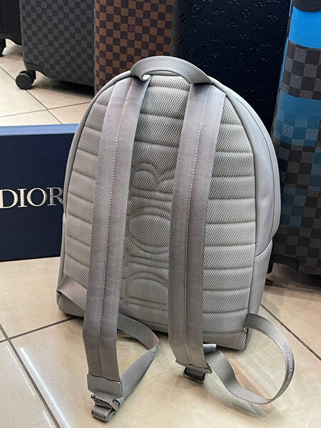 Мужской рюкзак Christian Dior мужской кожа графитовый 155496-7
