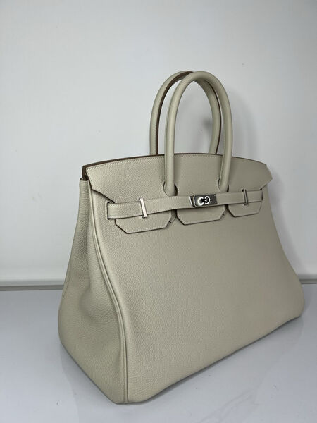 Сумка Hermès Birkin 35 женский кожа белый 139842-2