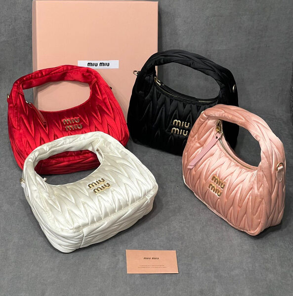 Сумка Miu Miu Wander женский текстиль розовый 118359-3