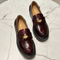 Лоферы Miu Miu женский кожа бордовый 166245-3