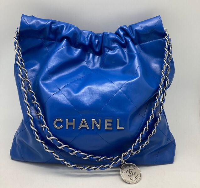 Сумка Chanel 22 женский кожа синий 98280