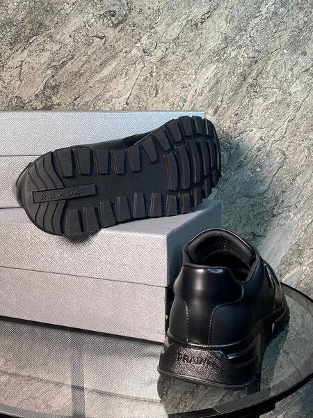 Мужские кроссовки Prada мужской кожа черный 132953-4