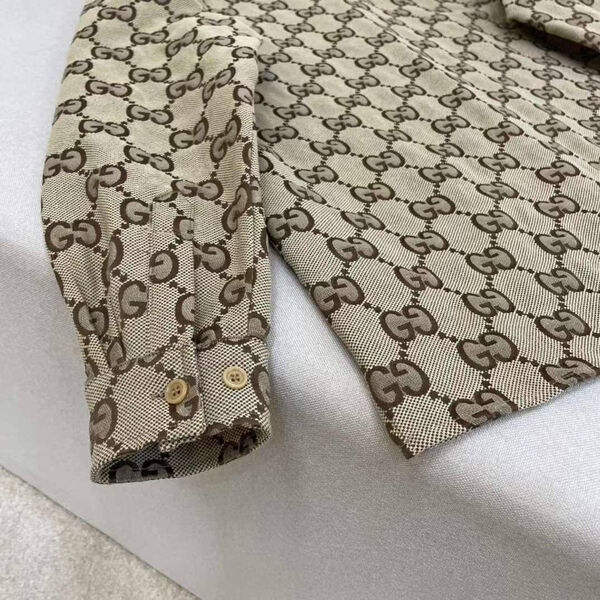 Мужская рубашка Gucci мужской бежевый 135337-5