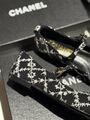 Балетки Chanel женский текстиль черный 181874-3