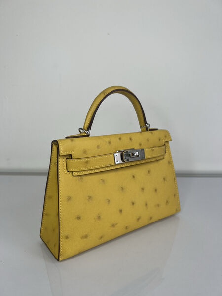 Сумка Hermèskelly 20 Mini женский кожа горчичный 138307-3