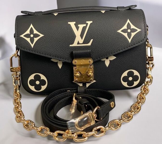 Сумка Louis Vuitton Pochette Metis женский кожа черный 148636