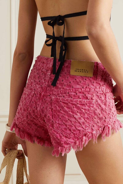 Шорты Isabel Marant женский бордовый 117443-2