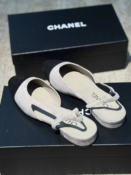 Туфли Chanel женский замша графитовый 195175-3