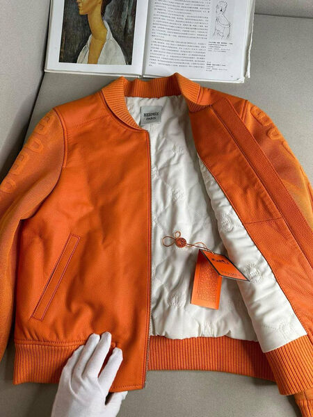 Бомбер Hermès женский оранжевый 143439-4