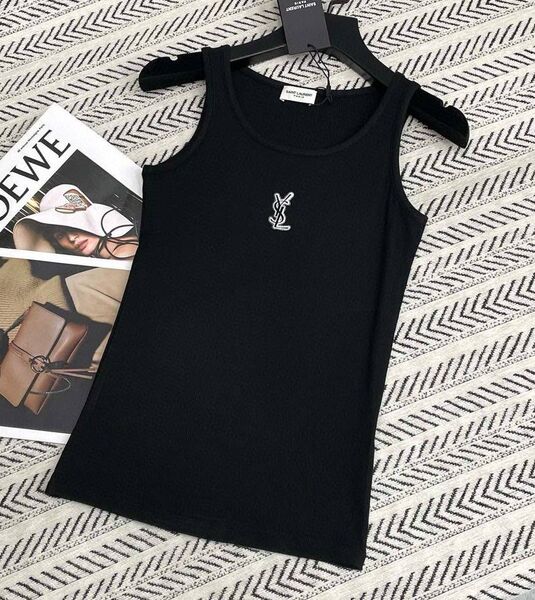 Майка Saint Laurent женский черный 186877