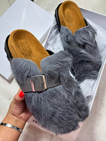 Мюли Maison Margiela женский кожа графитовый 163793