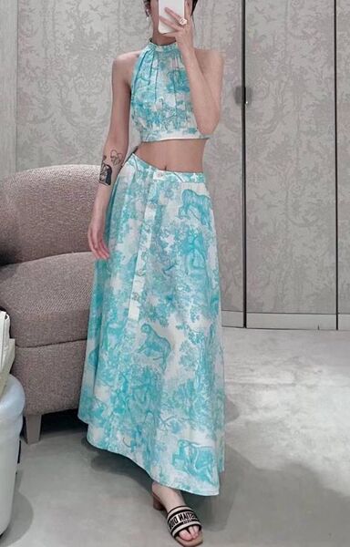 Костюм Christian Dior женский бирюзовый 153899