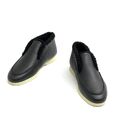 Мужские лоферы Loro Piana мужской кожа черный 169403-4