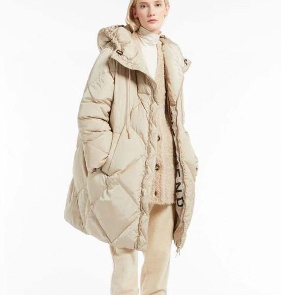 Пуховик Max Mara женский бежевый 98817