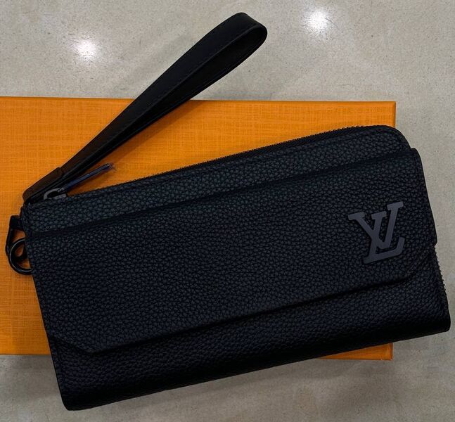 Мужской кошелек Louis Vuitton мужской кожа черный 173918