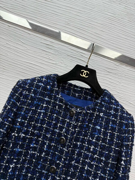 Пиджак Chanel женский твид синий 195241-5