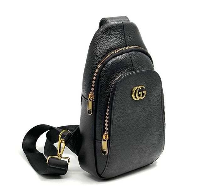 Мужская сумка слинг Gucci мужской кожа черный 123792