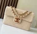 Сумка Chanel женский кожа бежевый 195085-1