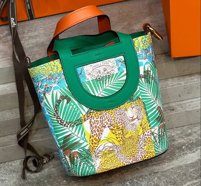 Сумка Hermès женский кожа болотный 110779