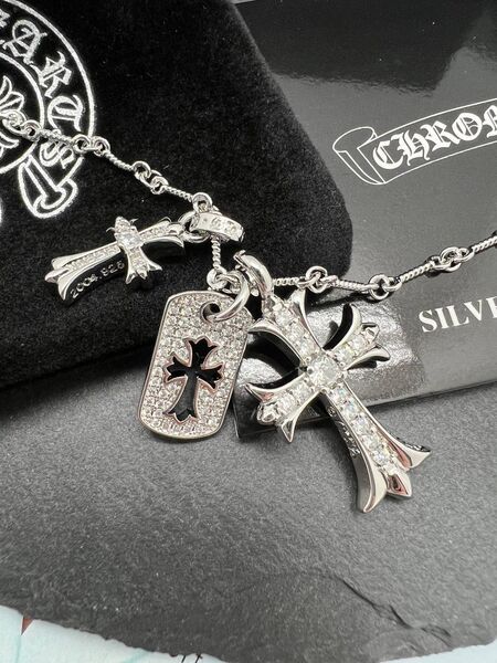 Колье Chrome Hearts графитовый 175184-3