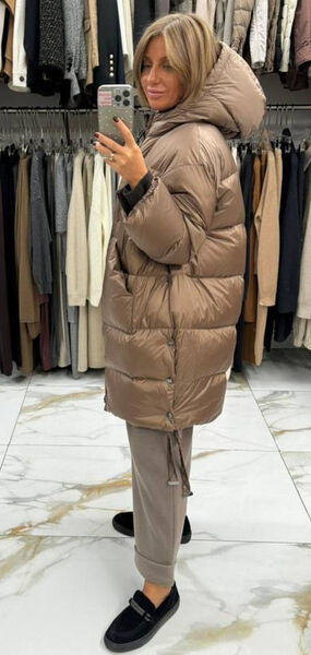 Пуховик Max Mara женский бежевый 167458-2