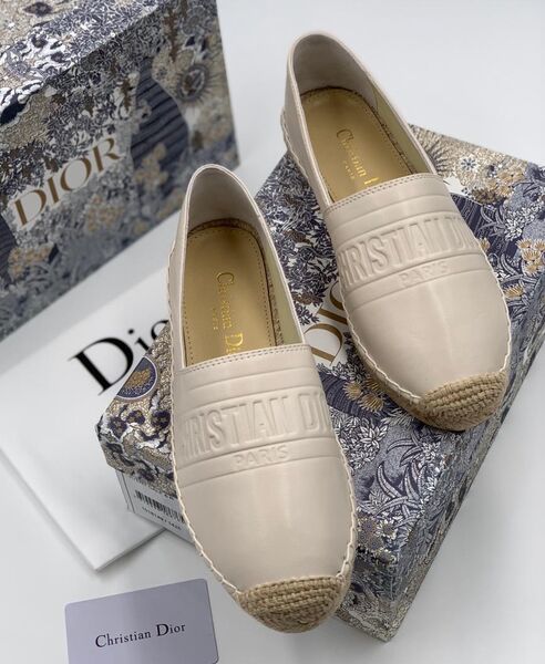 Эспадрильи Christian Dior женский кожа графитовый 91346