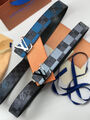 Мужской ремень Louis Vuitton мужской канва графитовый 115782-1