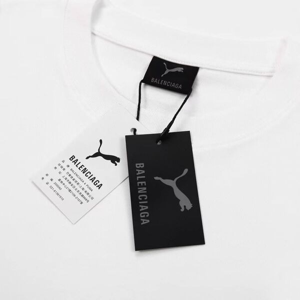 Мужская футболка Balenciaga x Puma мужской хлопок белый c2349754-1-4