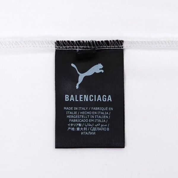Мужская футболка Balenciaga x Puma мужской хлопок белый c2349754-1-8