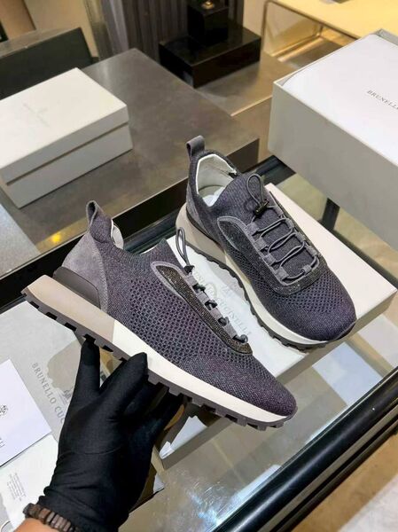 Женские кроссовки Brunello Cucinelli женский текстиль синий q3829635-1-3