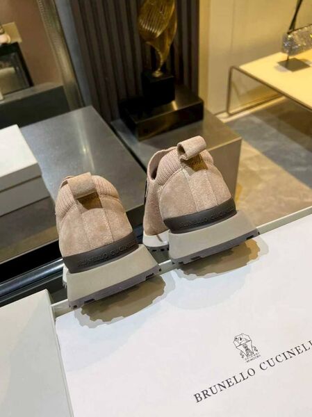 Женские кроссовки Brunello Cucinelli женский текстиль бежевый f0040076-1-6