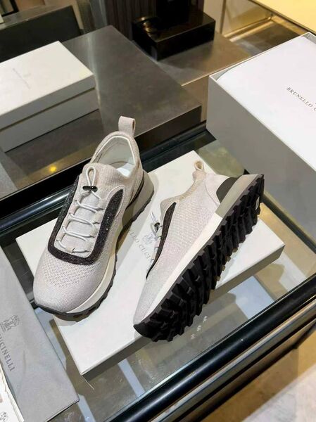 Женские кроссовки Brunello Cucinelli женский текстиль светло-серый h6258273-1-3