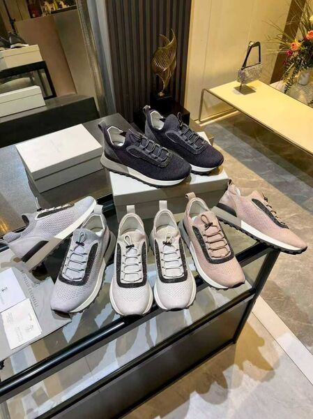 Женские кроссовки Brunello Cucinelli женский текстиль светло-серый h6258273-1-8