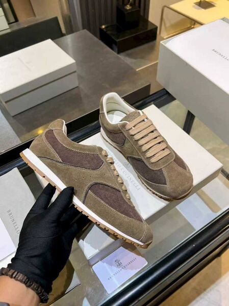 Женские кроссовки Brunello Cucinelli женский замша коричневый o1525443-1