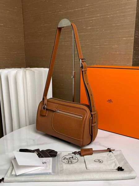 Сумка Hermes женский кожа коричневый o7113034-1-9