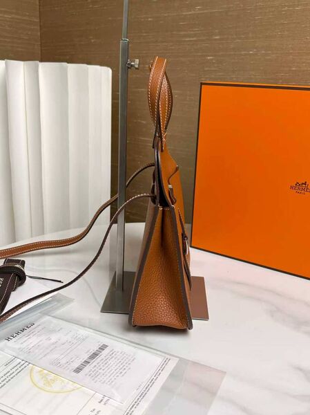 Сумка Hermes женский кожа коричневый y8490651-1-4