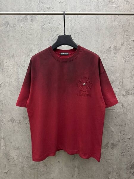 Футболка Chrome Hearts мужской хлопок бордовый x8851836-1