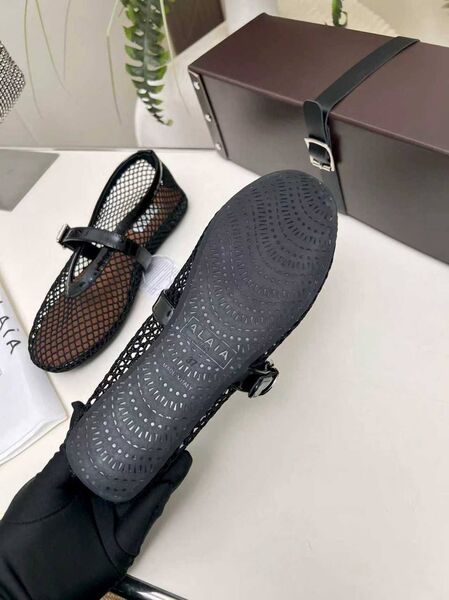 Балетки Alaïa женский кожа черный m0680625-1-7