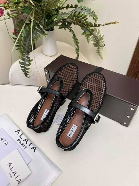 Балетки Alaïa женский кожа черный m0680625-1-6